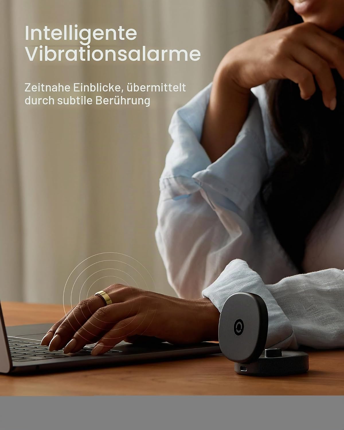 RingConn Smart Ring GEN 3, Solar Gold, Gr. 9